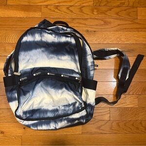Lesportsac Blue and White Route Backpack